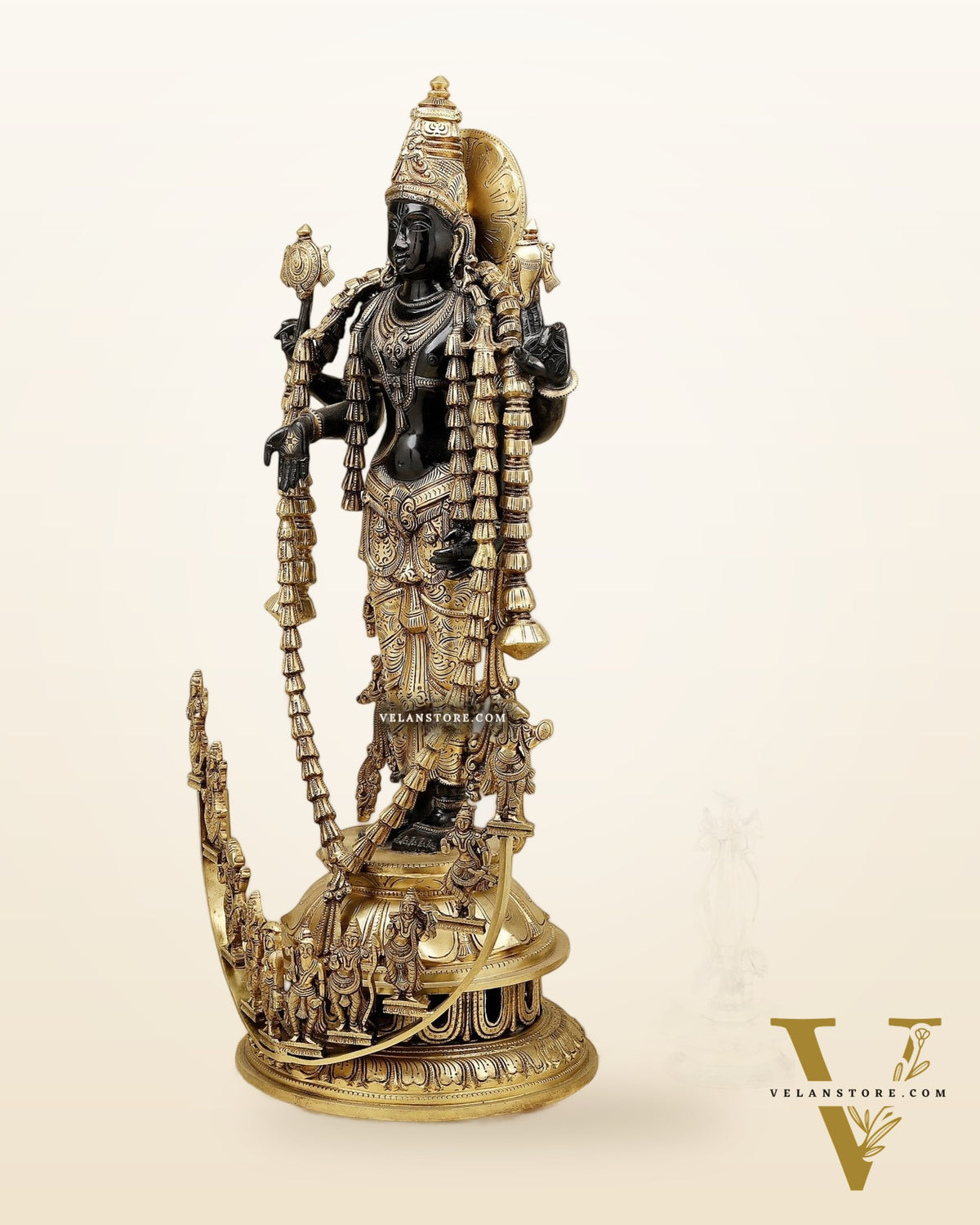 Majestic Lord Vishnu Dashavatar Bronze Statue | 30 Inch (76.2 cm)