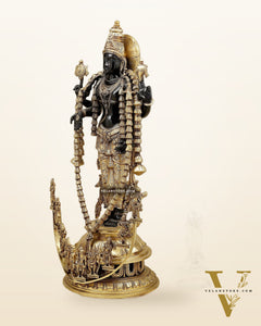 Majestic Lord Vishnu Dashavatar Bronze Statue | 30 Inch (76.2 cm)