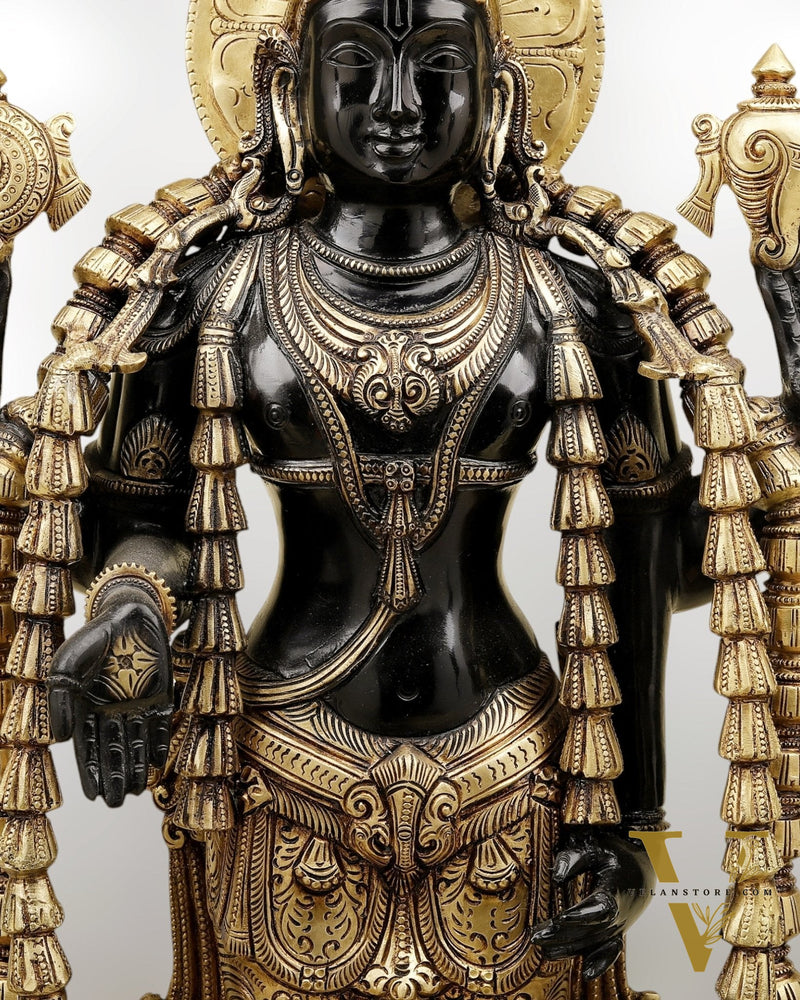 Majestic Lord Vishnu Dashavatar Bronze Statue | 30 Inch (76.2 cm)