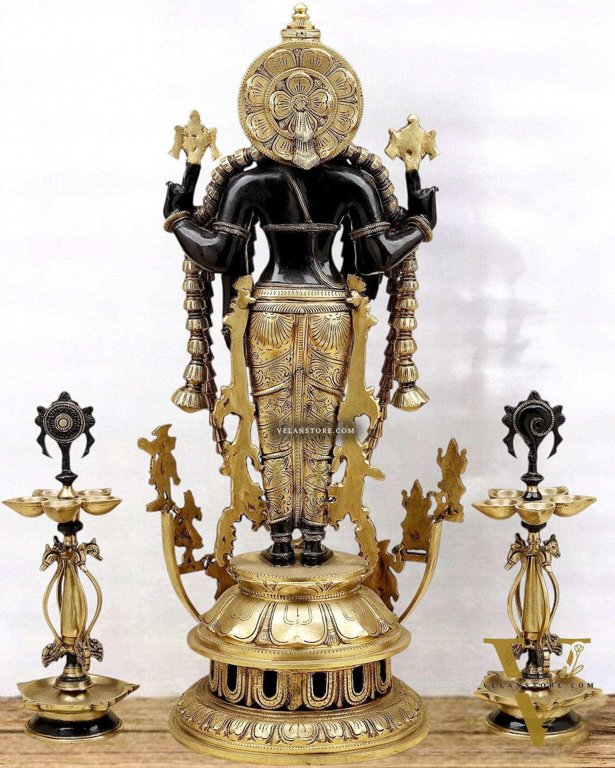 Majestic Lord Vishnu Dashavatar Bronze Statue | 30 Inch (76.2 cm)