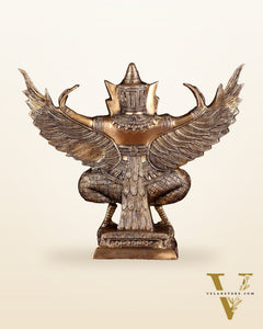 Majestic Pure Brass thai Garuda with Open Wings – 14" | Sacred Home Centerpiece