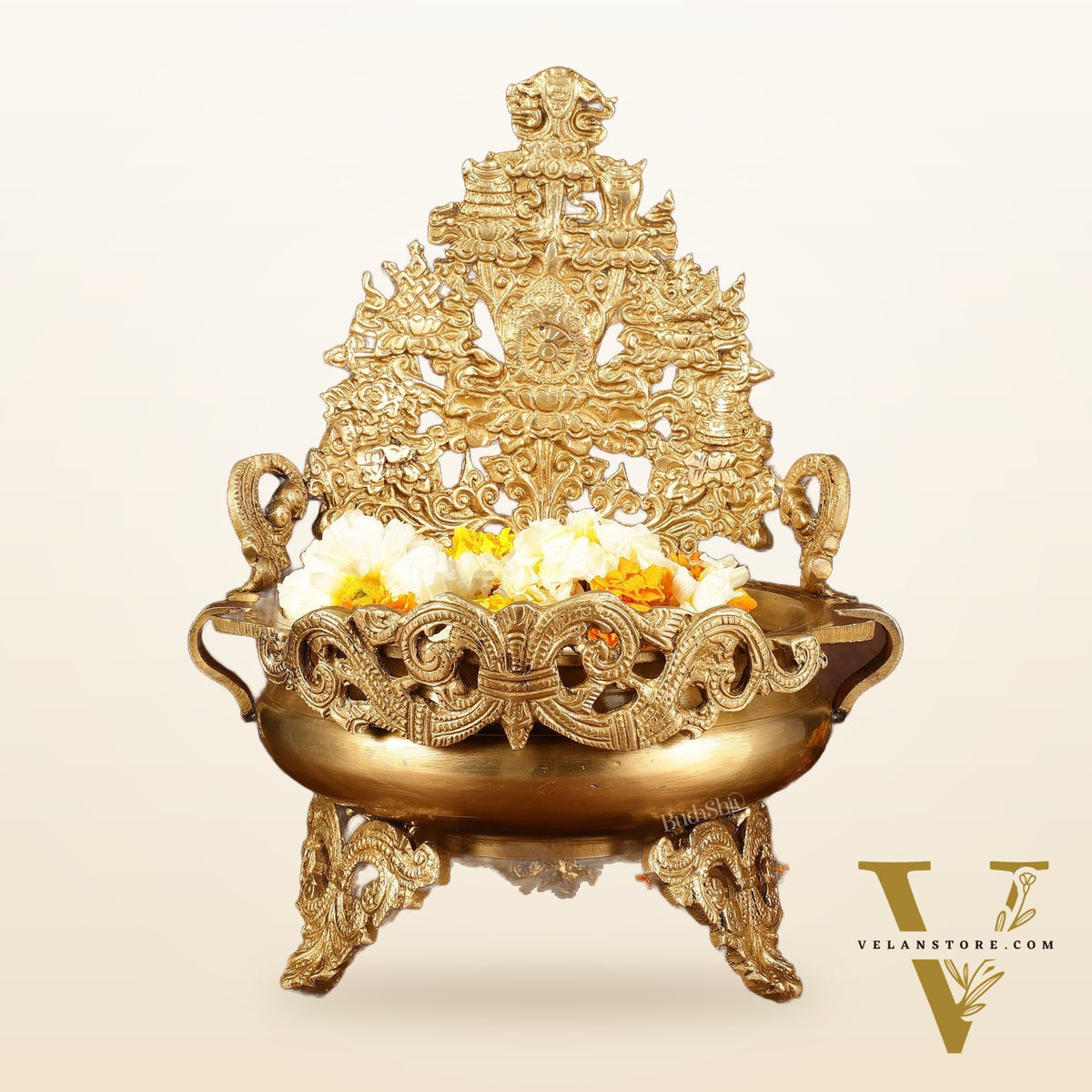 Majestic Pure Brass Urli Bowl | Height: 11.5 inch