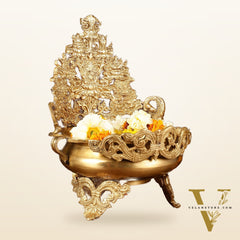 Majestic Pure Brass Urli Bowl | Height: 11.5 inch
