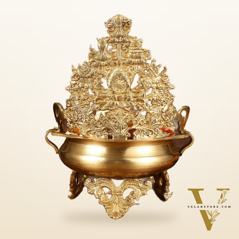 Majestic Pure Brass Urli Bowl | Height: 11.5 inch