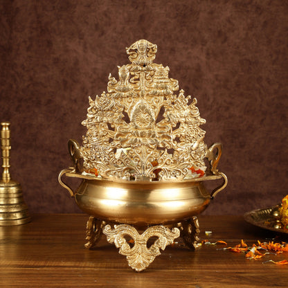 Majestic Pure Brass Urli Bowl | Height: 11.5 inch