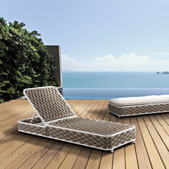 Hola Outdoor Swimming Poolside Lounger (Rope Brown)