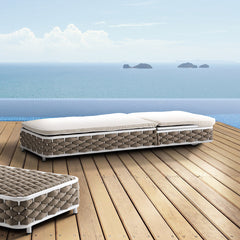 Hola Outdoor Swimming Poolside Lounger (Rope Brown)