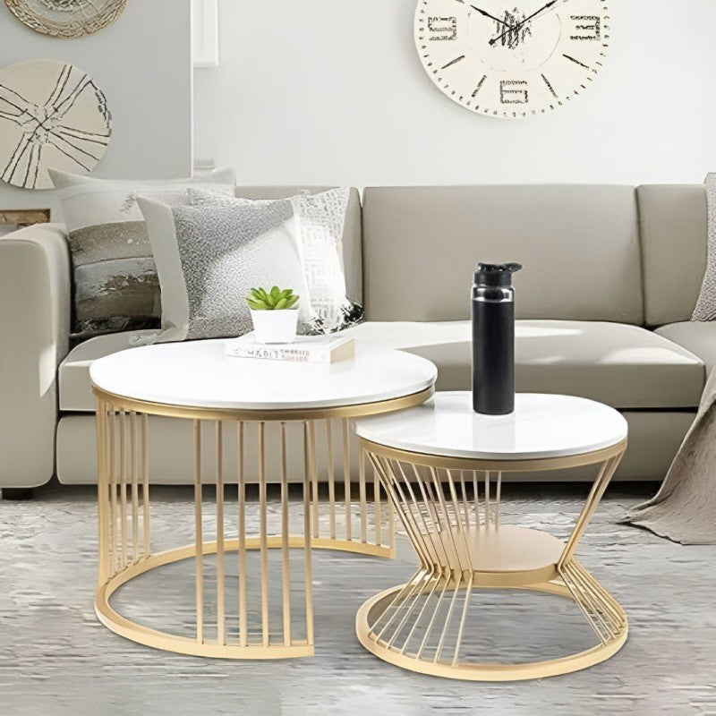Marble Top Nesting Table set of 2