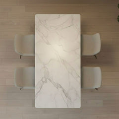 Marble Top Rectangular 4 Seater Dining Table