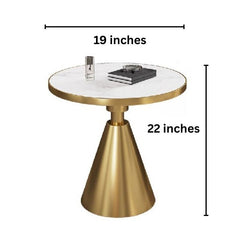 Mureens White Marble Side Table