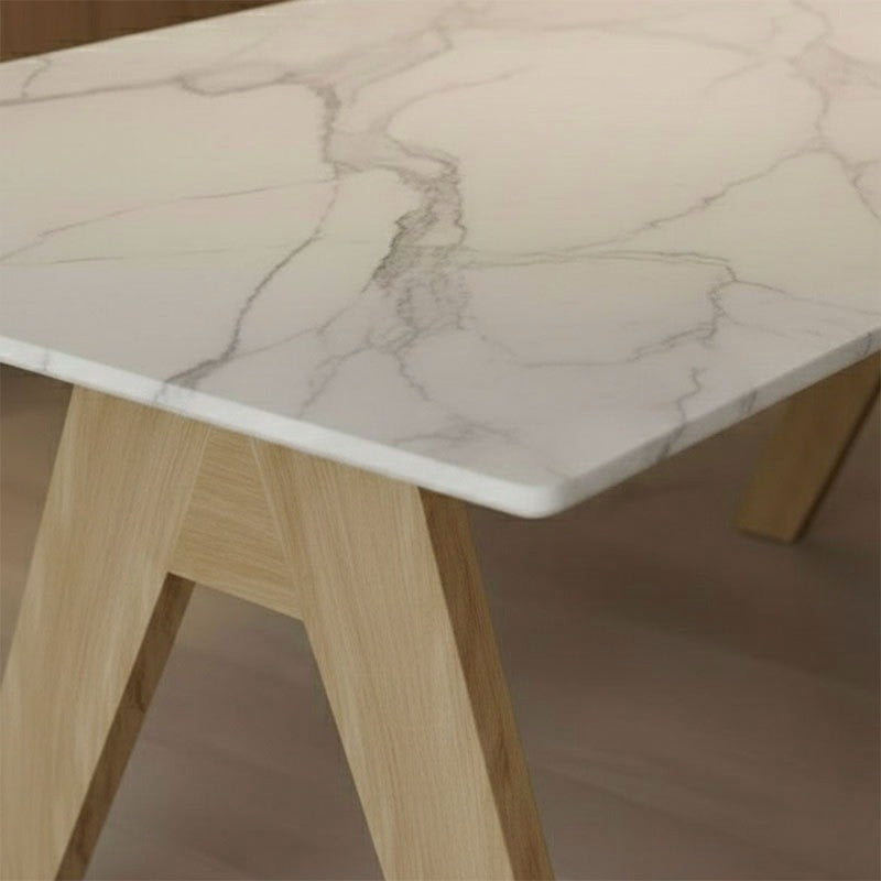 Marble Top Rectangular 4 Seater Dining Table