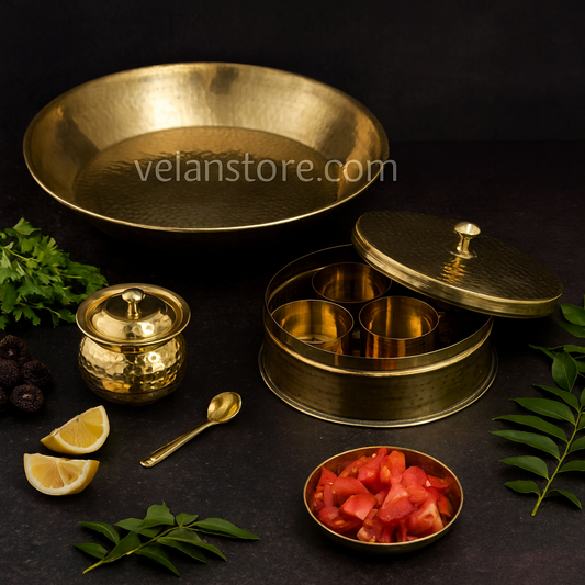 கிச்சன் எசன்ஷியல்ஸ் செட் (மசாலா பாக்ஸ் + நெய் பானை + பராட்)