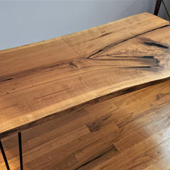 Meager Black Epoxy Resin Coffee Table