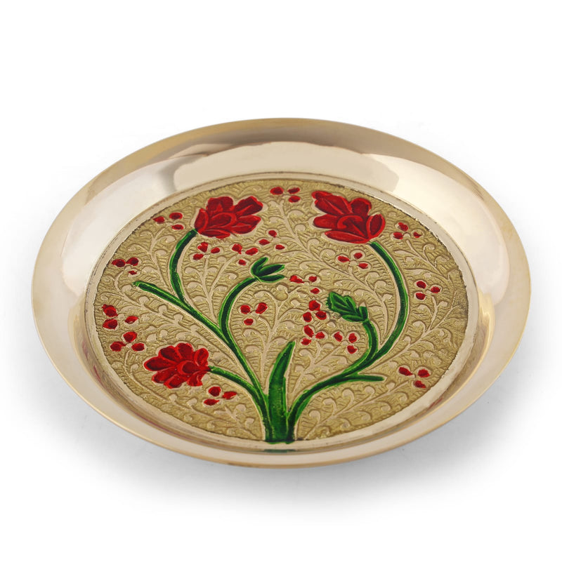 Meenakari bhog plate
