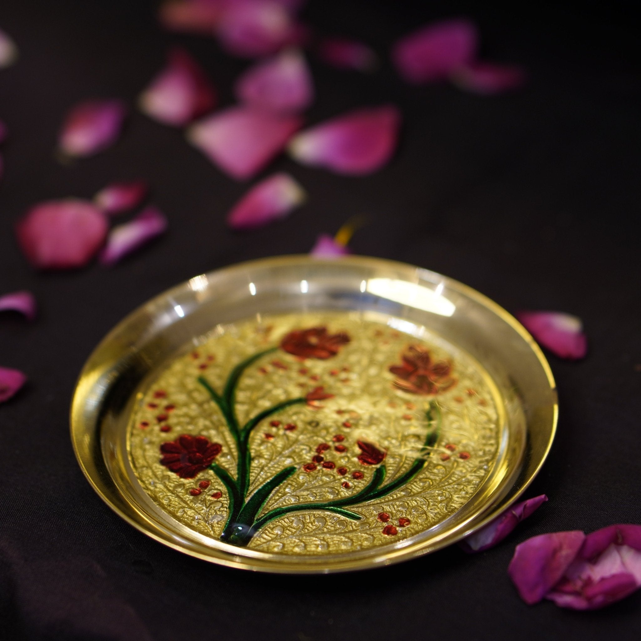 Meenakari bhog plate