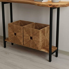 Live edge Console Table With Metal base frame