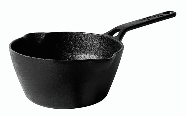 Meyer Pre-Seasoned Cast Iron Deep Skillet | Cast Iron Frypan | Iron Pan | Induction Frying Pan | Iron Fry Pan |Deep Frying Pan| Cast Iron Utensils for Cooking | Iron Cookware for Kitchen, 18cm, Black