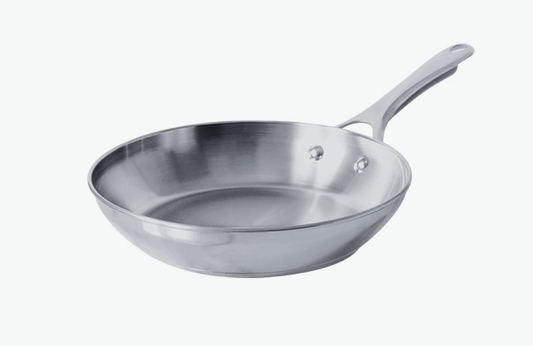 Meyer Select Nickel Free Stainless Steel Frypan | Frying Pan | Steel Big Frying Pan with Triply Base | Stainless Steel Cookware | Gas and Induction Compatible, 26 cm/ 2.38L, Silver