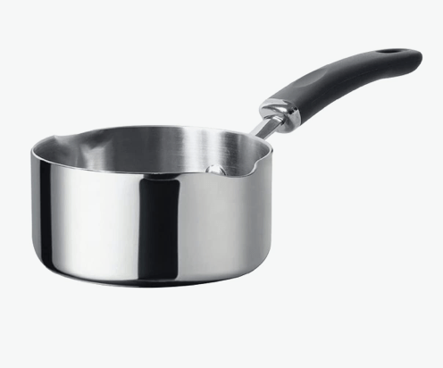 Meyer Trivantage Nickel Free Stainless Steel Triply Cookware Milkpan | Milk Pot | Tea Pan | Steel pan Induction Bottom | Small Milk Boiling Vessel 14cm, Silver