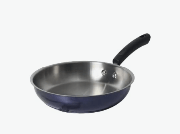 Meyer Centennial Nickel Free Stainless Steel Fry pan | Steel Frypan for Cooking | Stainless Steel Frying Pan | Small Frying Pan Induction Base, 24cm, Blue Diamond