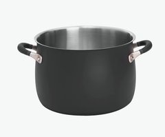 Meyer Accent Series Stainless Steel Dutch Oven| Biryani Pot| Cooking and Serving Casserole Pan with Ergonomic Grip Silicone Handles | Gas and Induction Compatible, 8 Liters-1
