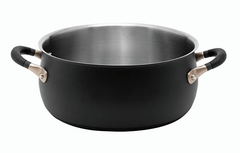 Meyer Accent Series Stainless Steel Dutch Oven| Biryani Pot| Cooking and Serving Casserole Pan with Ergonomic Grip Silicone Handles | Gas and Induction Compatible, 5 Liters-1