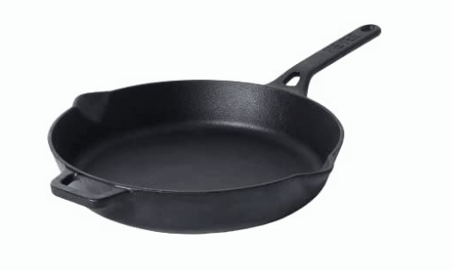 Meyer Pre-Seasoned Cast Iron Frypan | Cast Iron Skillet | Iron Pan | Induction Frying Pan | Iron Fry Pan | Fish Fry Pan| Cast Iron Utensils for Cooking | Iron Cookware for Kitchen, 26cm, Black