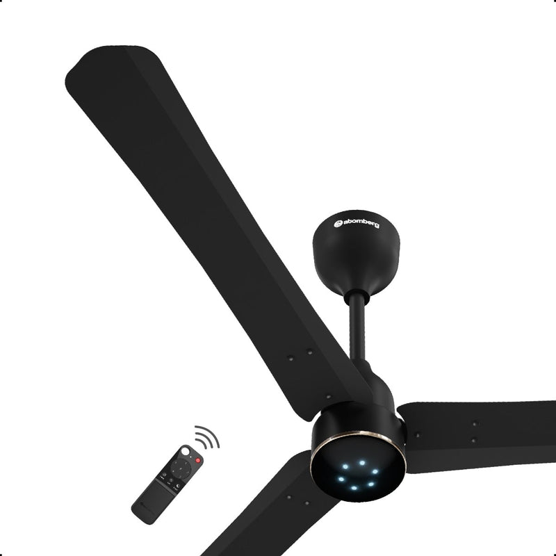 atomberg Renesa Halo Smart 900mm BLDC Ceiling Fan with IoT & Remote | 35W | 180 CMM Air Delivery | Advance Air+ Technology | LED Speed Indicator | Low Noise | 3 Year Warranty (Midnight Black)