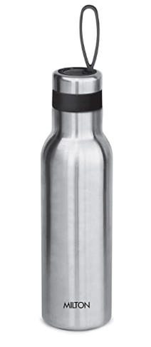 Milton Smarty 600 Stainless Steel Water Bottle, 490 ml, Steel Plain (Pack of 1)