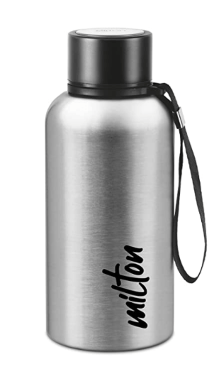 Milton Aura 500 Thermosteel Bottle, 520 ml, Silver | 24 Hours Hot and Cold | Easy to Carry | Rust Proof | Leak Proof | Tea | Coffee | Office| Gym | Home | Kitchen | Hiking | Trekking | Travel Bottle