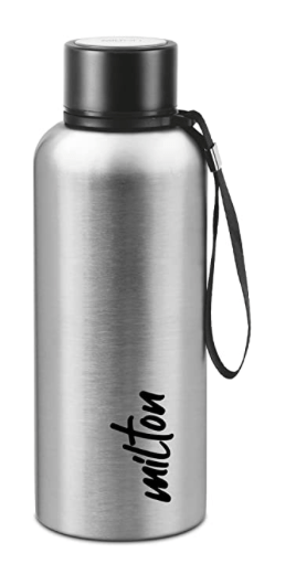 Milton Aura 750 Thermosteel Bottle, 750 ml, Silver | 24 Hours Hot and Cold | Easy to Carry | Rust Proof | Leak Proof | Tea | Coffee | Office| Gym | Home | Kitchen | Hiking | Trekking | Travel Bottle