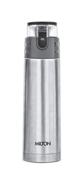Milton Atlantis 400 Thermosteel Hot and Cold Water Bottle, 350 ml, Silver