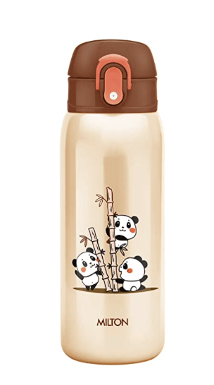 Milton Jolly 475 Thermosteel Sipper Water Bottle for Kids, 390 ml, Ivory