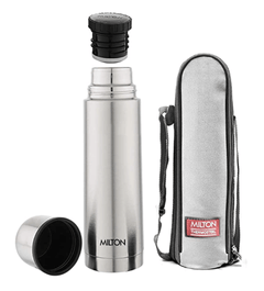 Milton Plain Lid 500 Thermosteel 24 Hours Hot and Cold Water Bottle, 1 Piece, 500 ml, Silver | Leak Proof | Office Bottle | Gym Bottle | Home | Kitchen | Hiking | Trekking | Travel Bottle-1