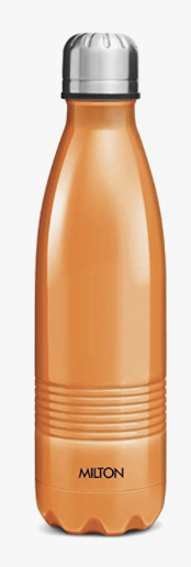 Milton Duo DLX 500 Thermosteel 24 Hours Hot and Cold Water Bottle, 500 ml, Orange