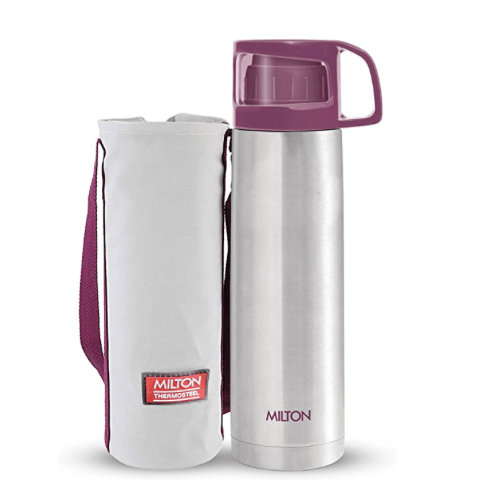 Milton Glassy 1000 Thermosteel 24 Hours Hot and Cold Water Bottle...-1