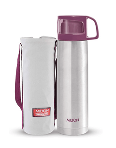 Milton Glassy 750 Thermosteel 24 Hours Hot and Cold Water Bottle...-1