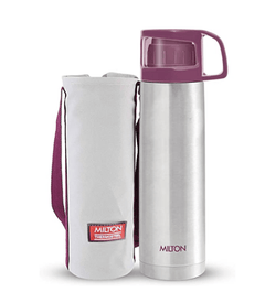 Milton Glassy 350 Thermosteel 24 Hours Hot and Cold Water Bottle-1