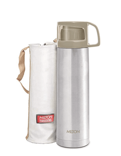 MILTON ThermoSteel Glassy Hot & Cold Bottle with Drinking Cup Lid...-1