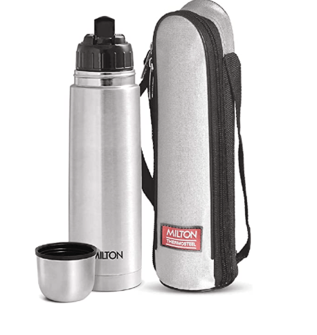 Milton Thermosteel Flip Lid Flask, 750 milliliters, Silver