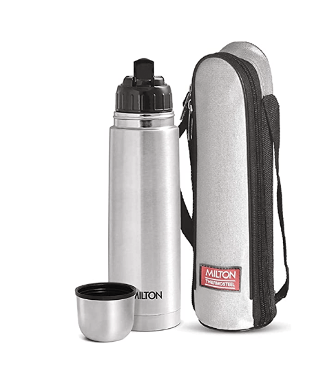 Milton Thermosteel Flip Lid Flask, 500 milliliters, Silver
