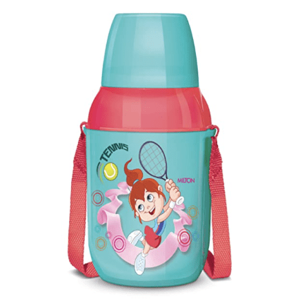 Milton Steel Swift 400 Insulated School Kids Bottle with Inner Steel, 400 ML, Sea Green