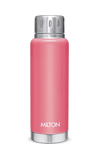 Milton Elfin 300 Thermosteel 24 Hours Hot and Cold Water Bottle, 300 ml, Pink | Leak Proof | Easy to Carry | Office Bottle | Hiking | Trekking | Travel Bottle | Gym | Home | Kitchen Bottle