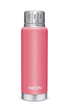 Milton Elfin 300 Thermosteel 24 Hours Hot and Cold Water Bottle, 300 ml, Pink | Leak Proof | Easy to Carry | Office Bottle | Hiking | Trekking | Travel Bottle | Gym | Home | Kitchen Bottle-1