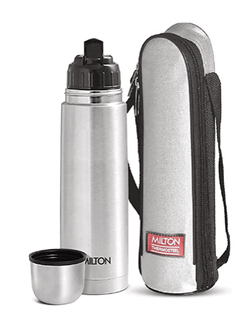 Milton Thermosteel Flip Lid Flask, 1000 milliliters, Silver-1