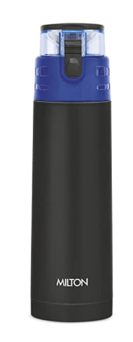 Milton Atlantis 600 Thermosteel Water Bottle,500 ml,Black