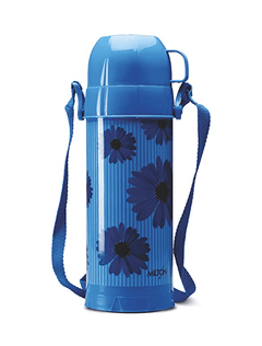 Milton Eiffel 1000 Plastic Insulated Hot & Cold Cold Flask, 910 ml, Blue | Easy to Carry | BPA Free | Easy Grip | Food Grade | Odour Proof | Light Weight-1