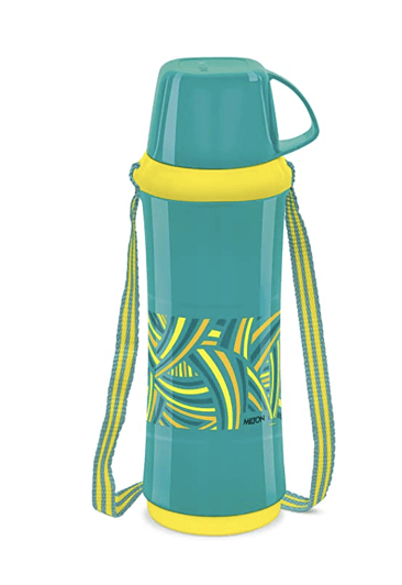 MILTON Angelina 1000 Plastic Insulated Flask, 820 ml, Aqua Green | BPA Free | Food Grade | Easy to Carry | Odour Free