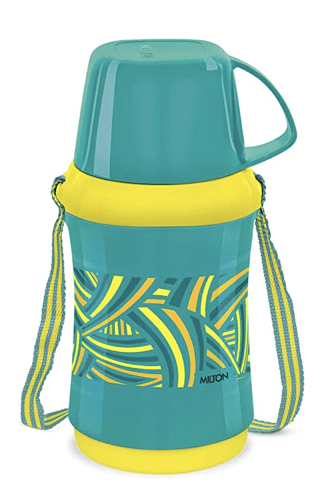 MILTON Angelina 500 Plastic Insulated Flask, 470 ml, Aqua Green | BPA Free | Food Grade | Easy to Carry | Odour Free