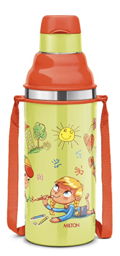 Milton Kool Stunner 400 Insulated Inner Steel Water Bottle for Kids, 400 ml, Sea Green